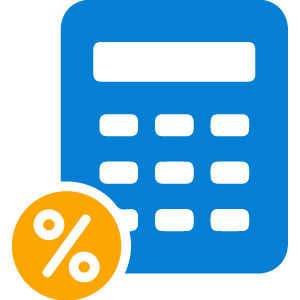 Calculator with a percentage symbol-sales lift calculation