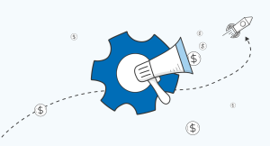 Gear & speaker icons